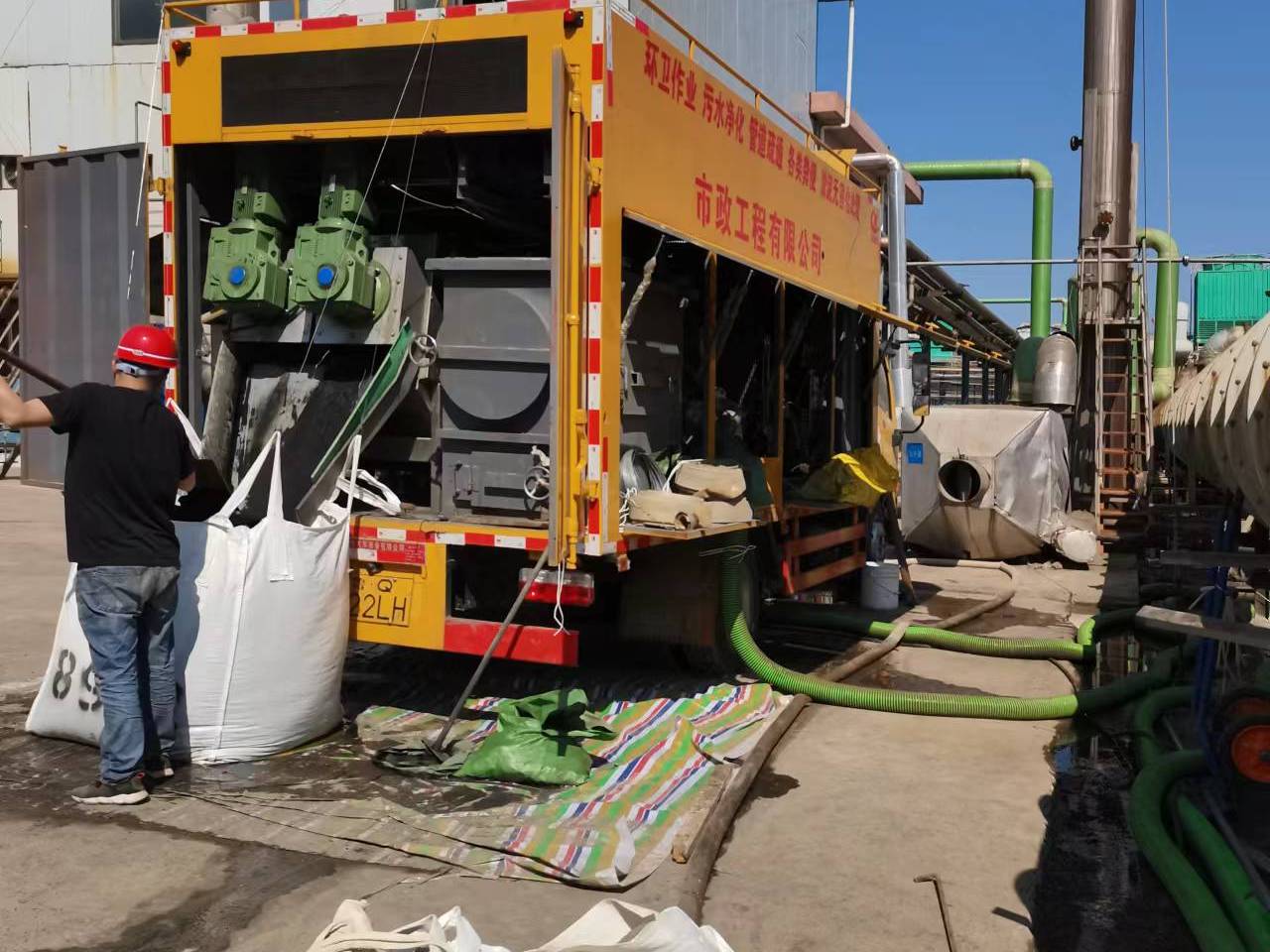 旬阳淤泥压干处理